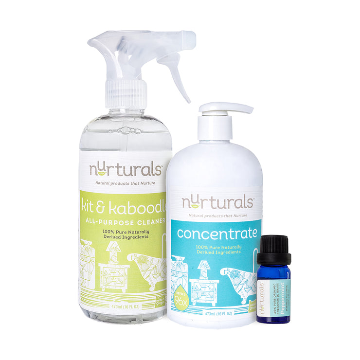 Nurturals Deluxe Clean Set, Non-Toxic Eco-Friendly Cleaner Made in Oregon